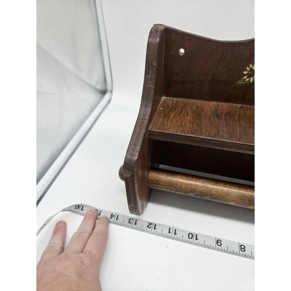 Vintage Cottagecore Wooden Shelf And Hand Towel Hanger Handmade